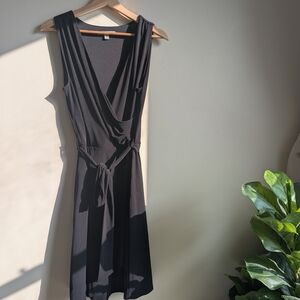 41 Hawthorn Black Midi Wrap Dress